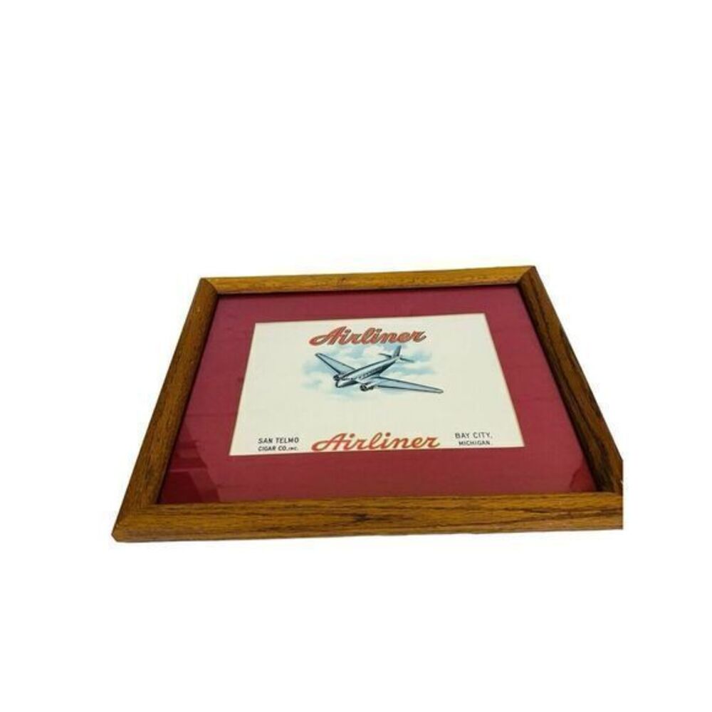 Aviation Airliner Original Cigar Label Bay City MI San Telmo Cigar Co. Embossed - Picture 11 of 14